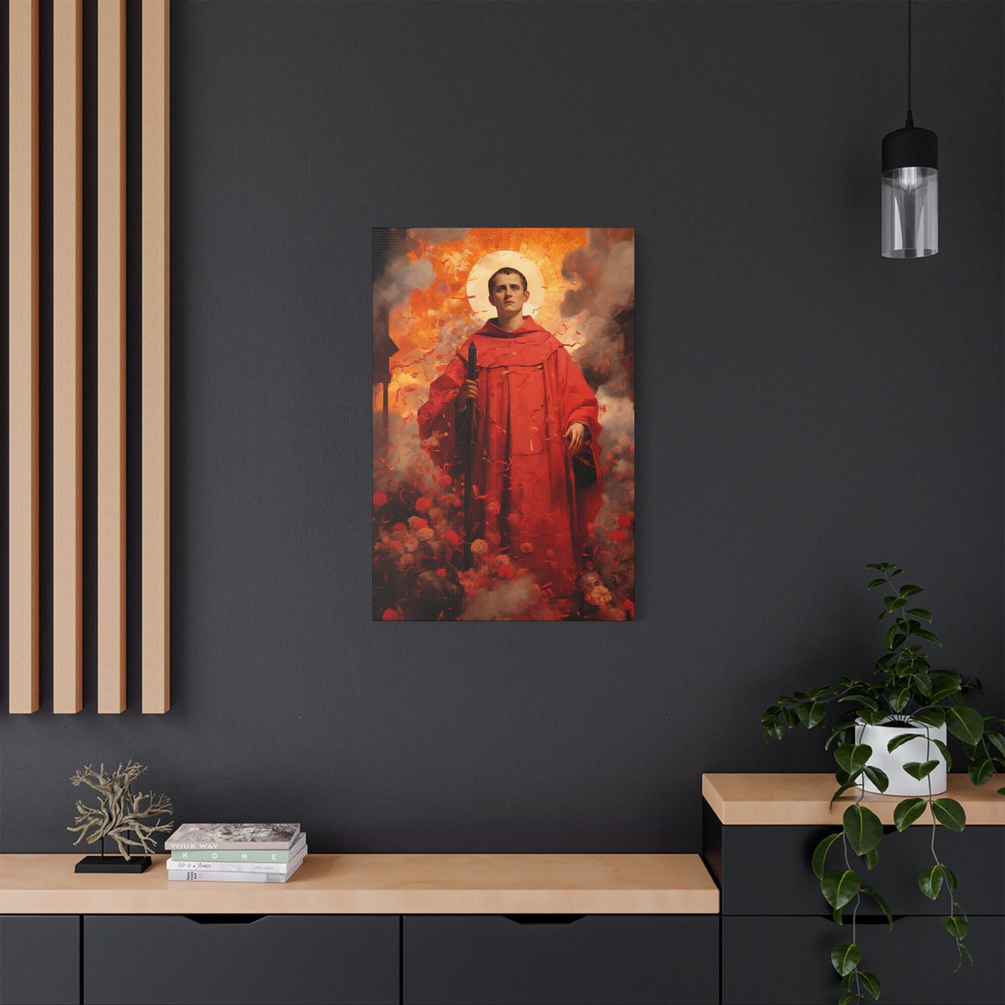Saint Lawrence Deacon and Martyr Canvas Print - Multiple Sizes - Catholic Home art - Museum Wrapped Canvas - Sanctified Souls Print