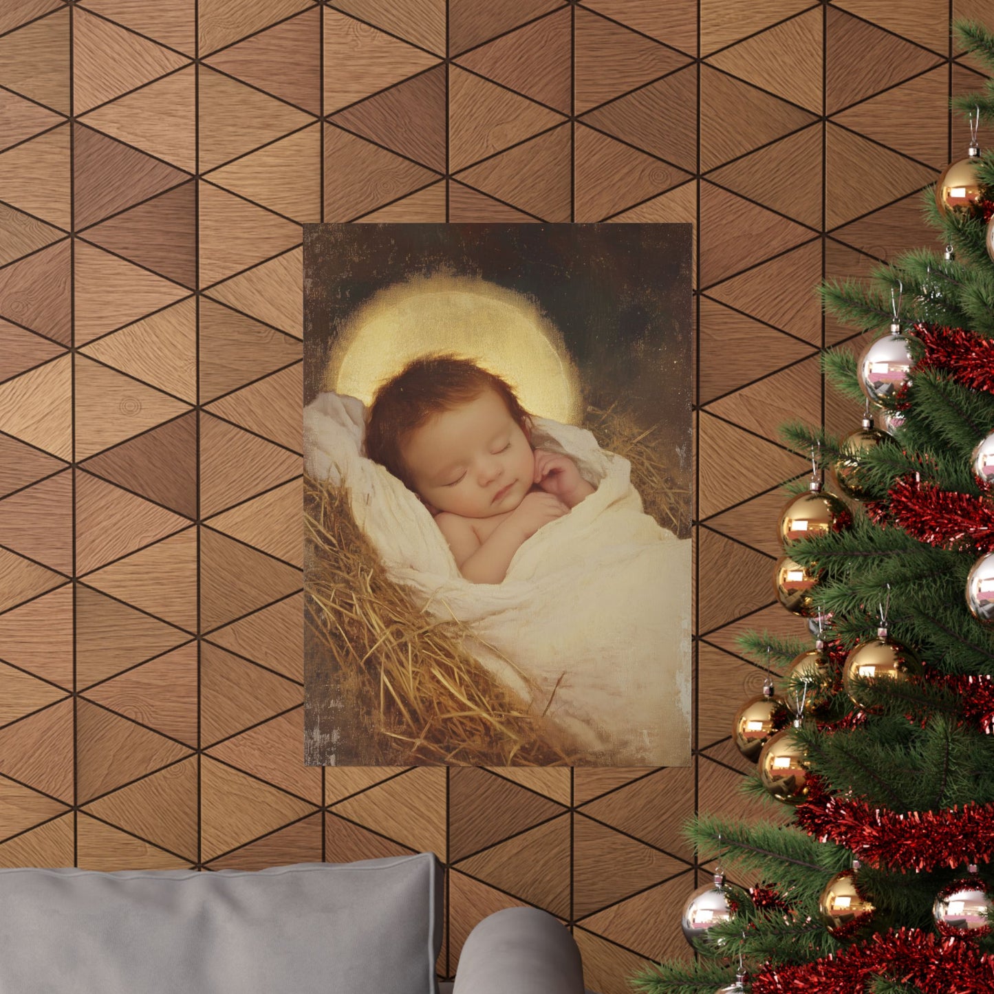 Jesus, the Newborn Light of the World - Sanctified Souls Print - Multiple Sizes - Premium Matte Vertical Posters