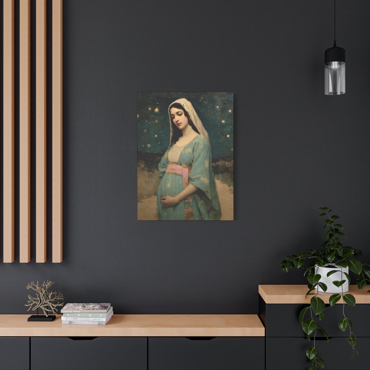 Our Lady of 'O' - Our Lady of Expectation - Mother Mary - Marian Art - Gallery Wrapped Canvas - Print - Catholic Art Print
