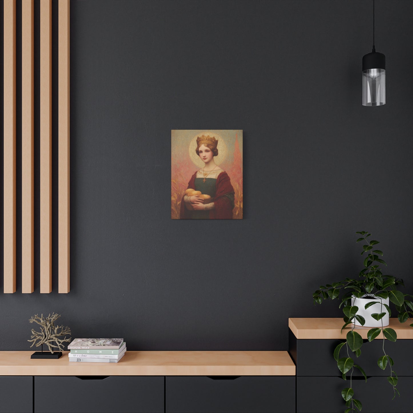 Saint Elizabeth of Hungary - Gallery Wrapped Canvas - Print - Religious Art for your Home - Catholic Patron Saint Art - Princess