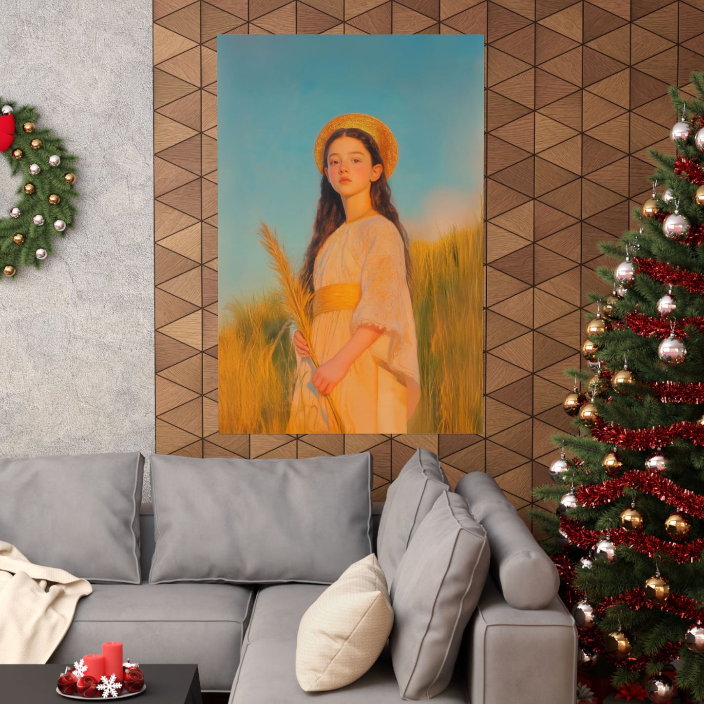 Saint Faith -  Sanctified Souls Print - Multiple Sizes - Premium Posters - Catholic Art - Christian Home - Martyr Saint