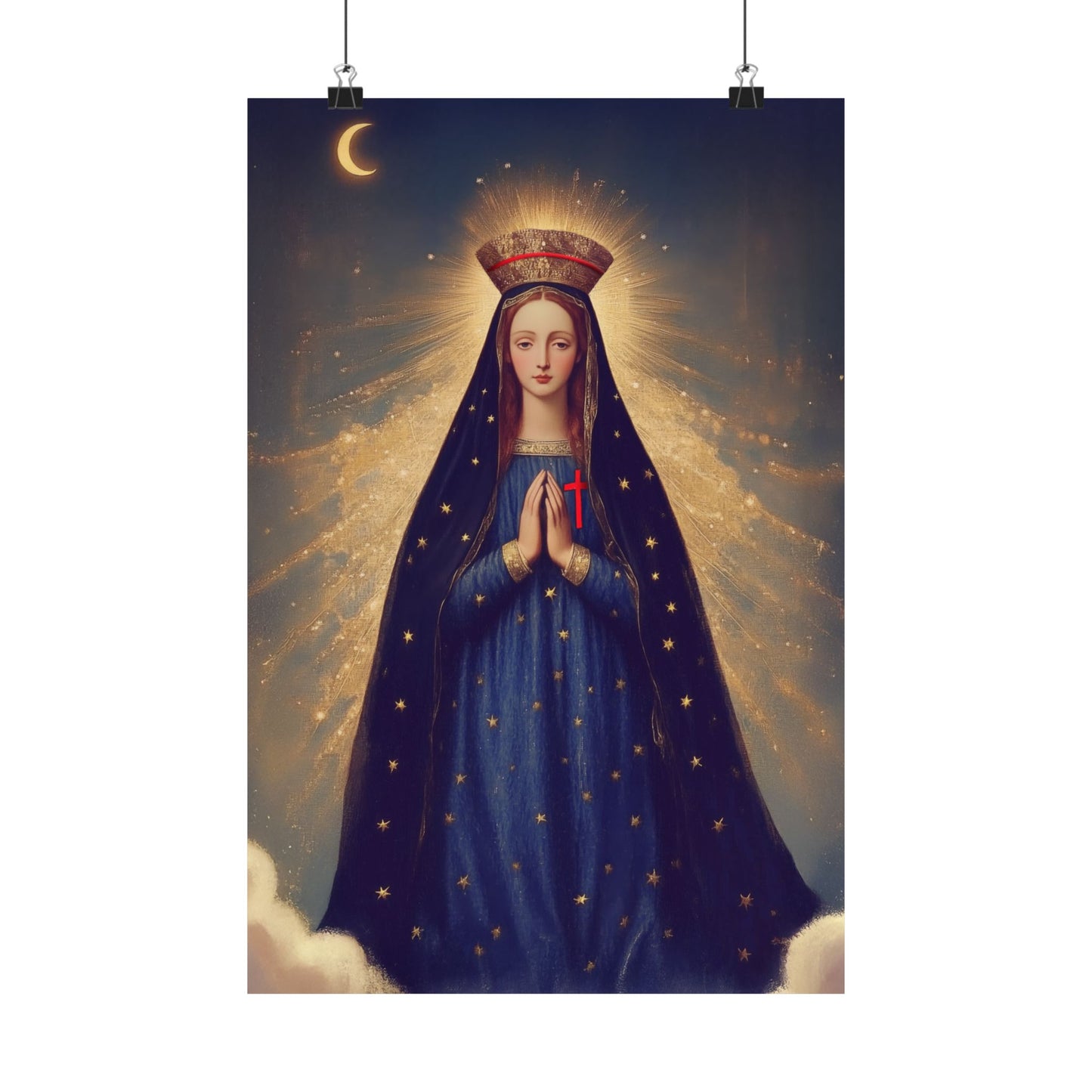 Our Lady of Pontmain -  Sanctified Souls Print - Multiple Sizes - Premium Posters - Catholic Art - Christian Home - Mother Mary Art