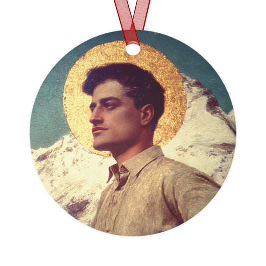 Saint Pier Giorgio Frassati Metal Ornament - Religious Holiday Christmas Ornament and Keepsake - Prayer Ornament