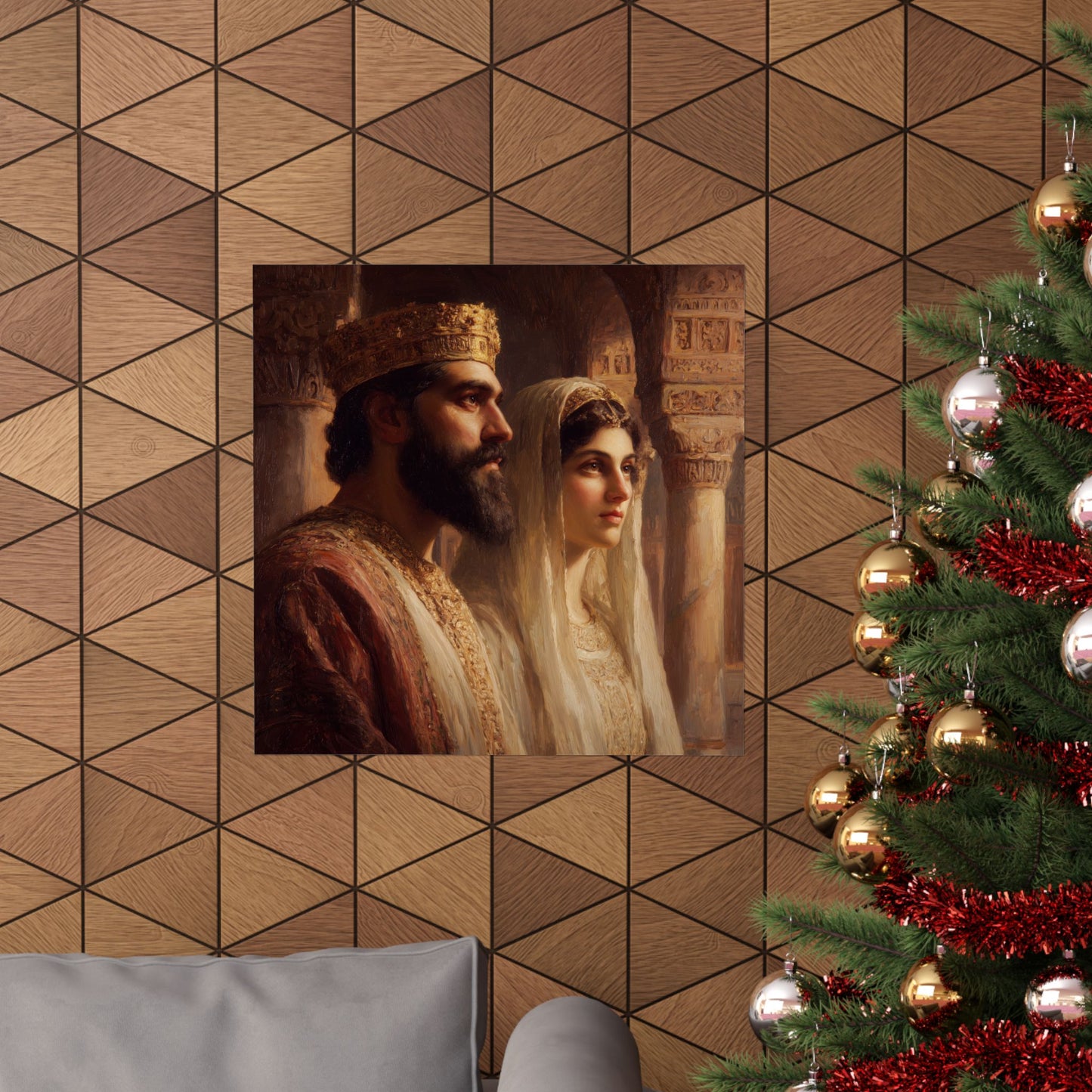 King Xerxes and Queen Esther - Sanctified Souls Print - Multiple Sizes - Premium Matte Vertical Posters