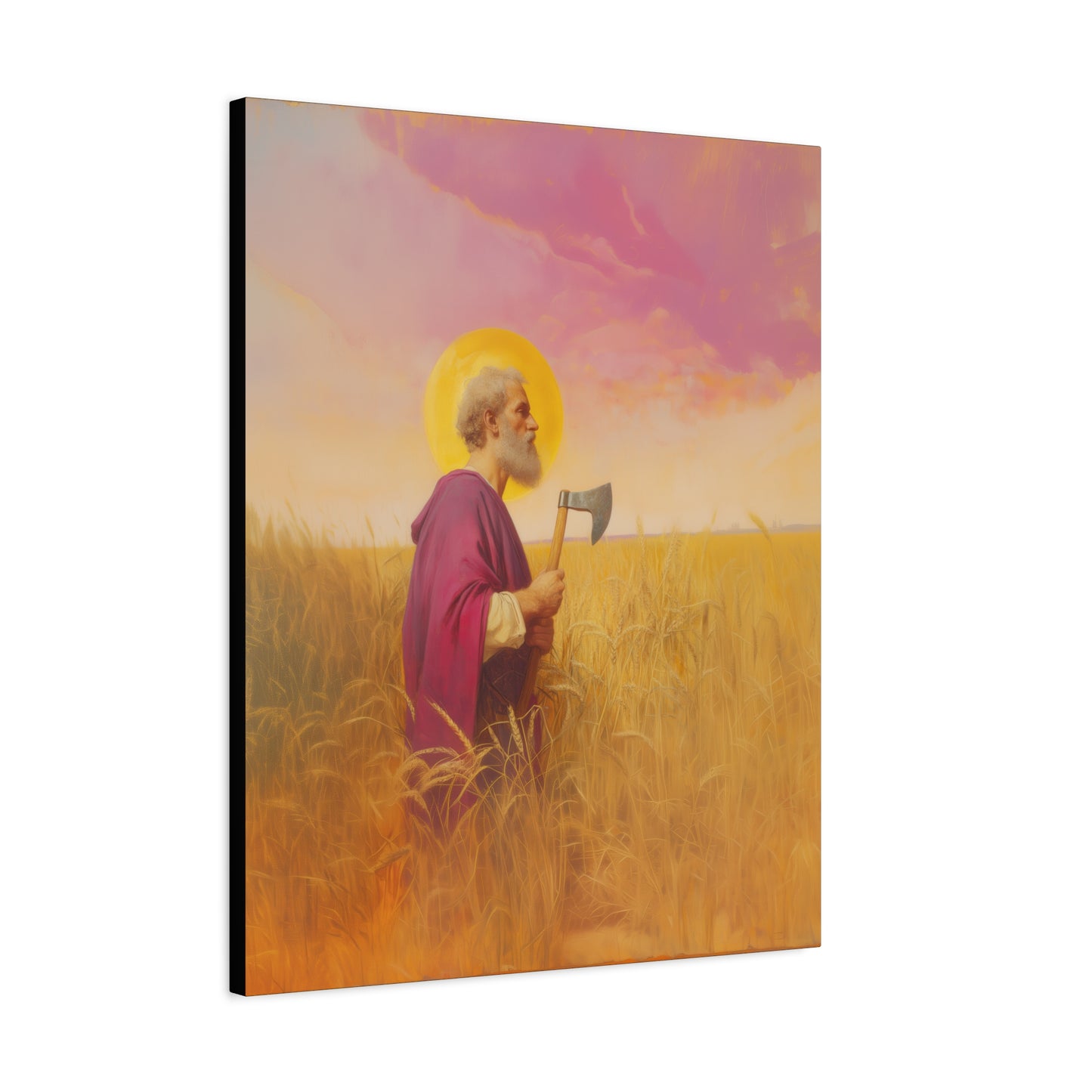 Saint Matthias -  Museum Wrapped Canvas - Sanctified Souls Print - Religious Art for your Home - Catholic Patron Saint Art