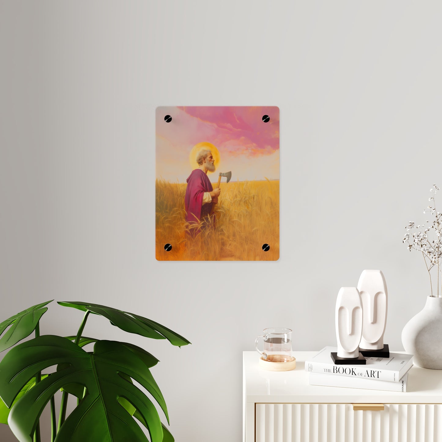 Saint Matthias Wall Art Panel - Ready to Hang Acrylic Print - Catholic Saint Art - Patron Saint Print - No Frame needed