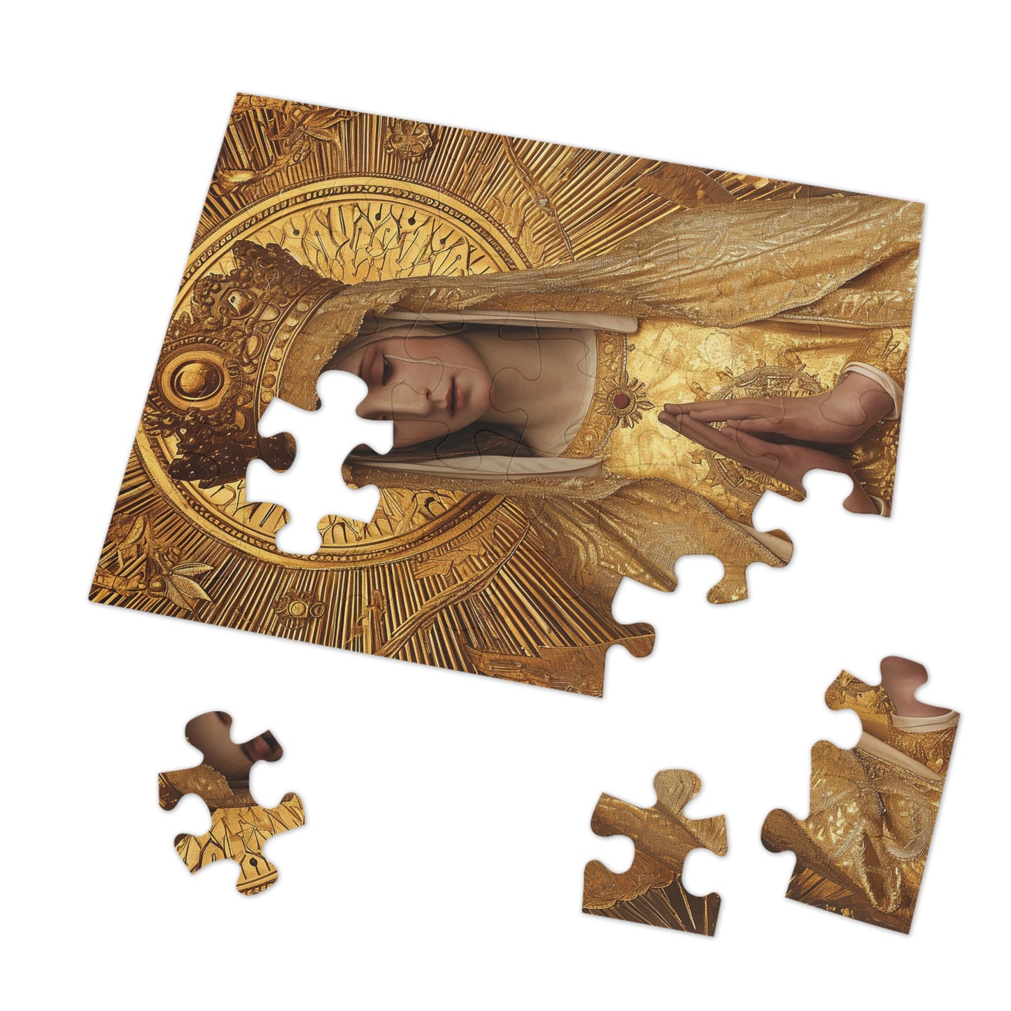 Gate of Eternity - The Golden Mary - Tribute to Our Lady of the Gate of Dawn - Puzzle and Keepsake Tin (30, 110, 252, 500,1000-Piece)