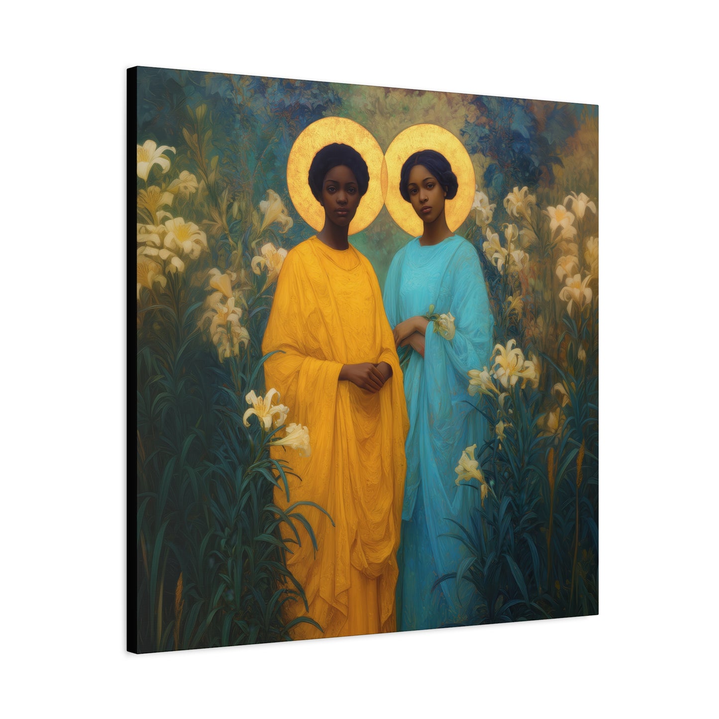 Saint Perpetua and Saint Felicity -  Museum Wrapped Canvas - Sanctified Souls Print - Religious Art for your Home - Catholic Saint Art