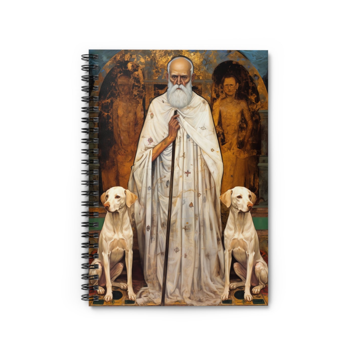 Saint Lazarus of Bethany Journal - Sanctified Souls Art - Religious Based Notebook - Spiral Notebook - Ruled Line