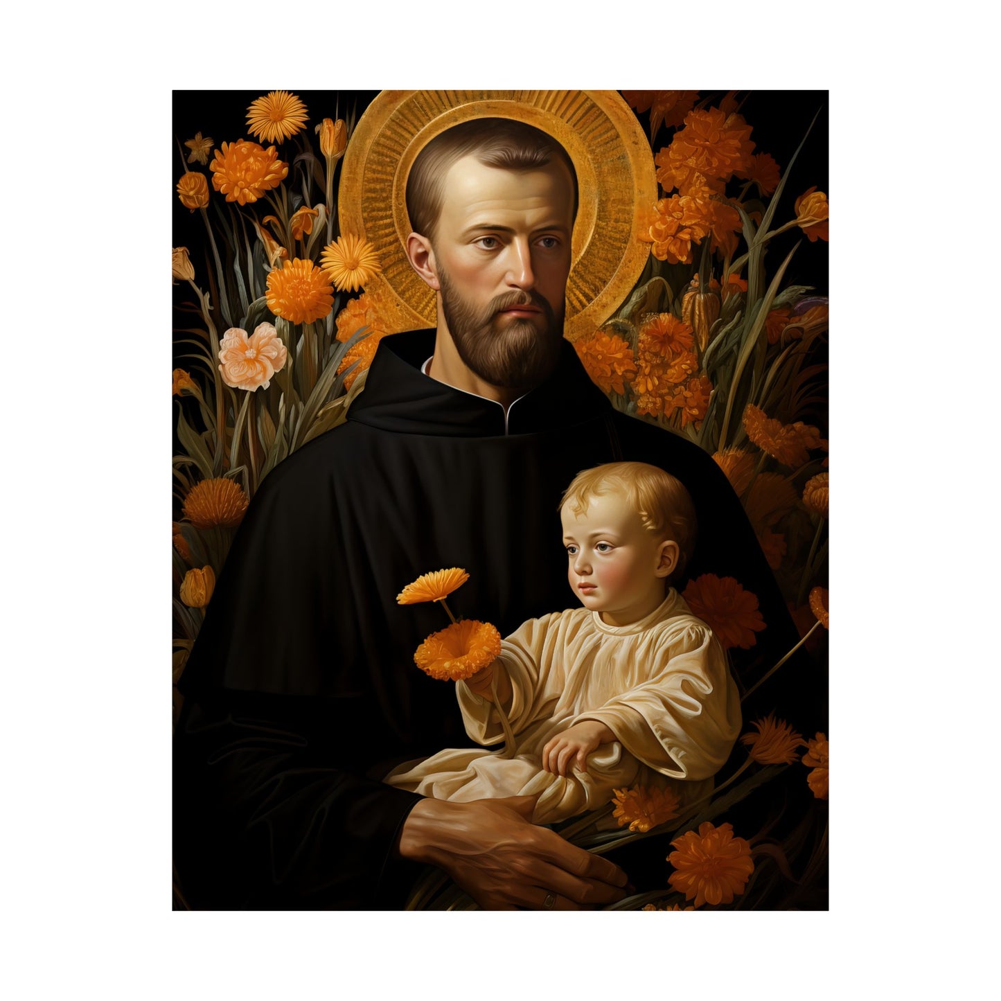 Saint Cajetan - Sanctified Souls Print - Multiple Sizes - Premium Matte Vertical Posters