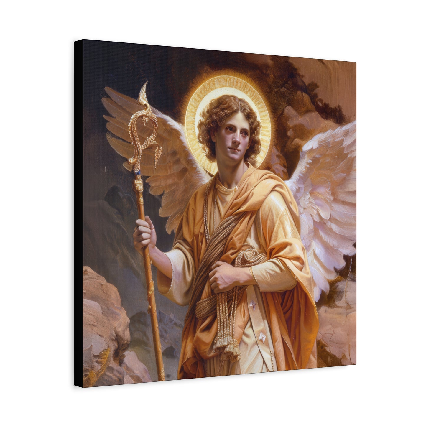 Saint Raphael the Archangel - Gallery Wrapped Canvas - Print - Religious Art for your Home - Catholic