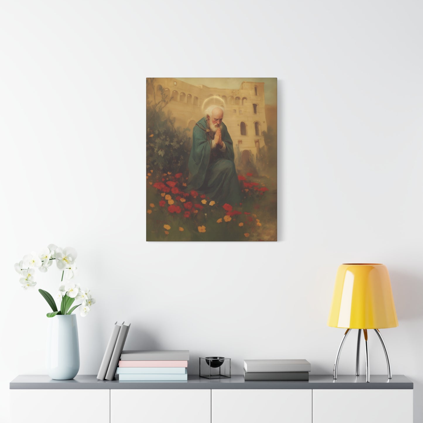 Saint Cyprian - Multiple Sizes - Catholic Home art - Museum Wrapped Canvas - Sanctified Souls Print - Catholic Martyr Art