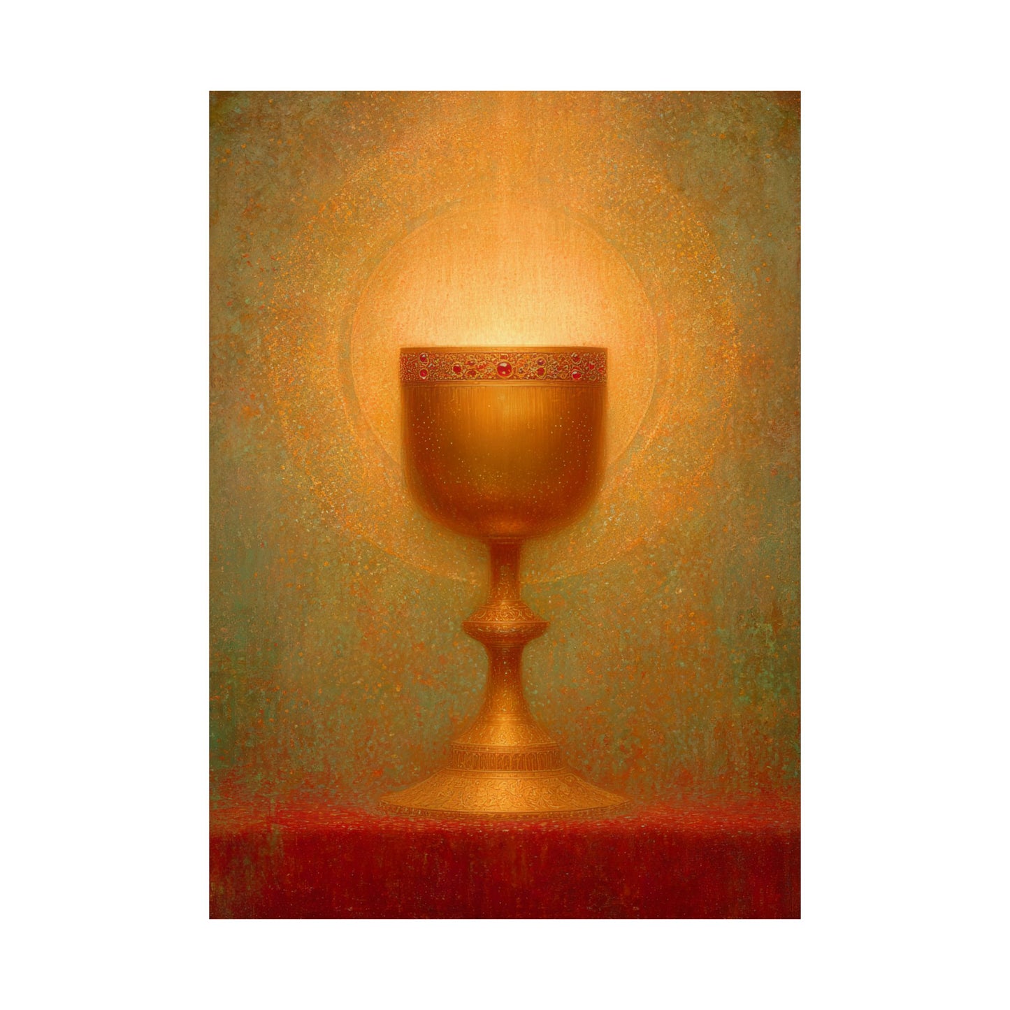 Chalice of the Lamb, Light of the World - The Holy Grail - Sanctified Souls Print - Multiple Sizes - Premium Matte Vertical Posters