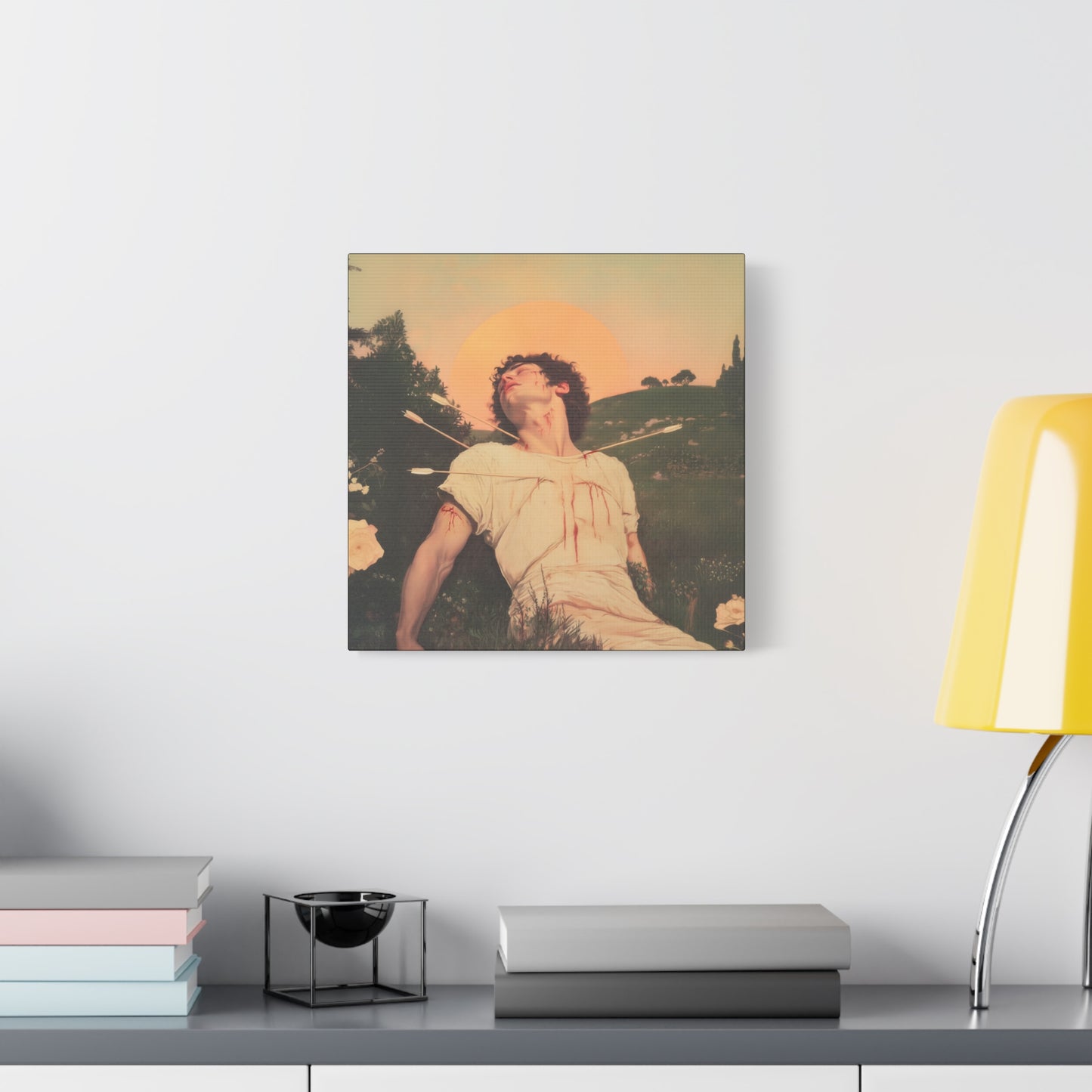 Saint Sebastian -  Museum Wrapped Canvas - Sanctified Souls Print - Religious Art for your Home - Catholic Patron Saint Art
