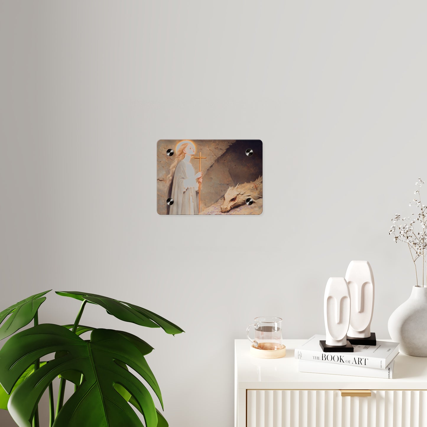 Saint Margaret of Antioch Wall Art Panel - Ready to Hang Acrylic Print - Catholic Saint Art - Patron Saint Print - No Frame needed