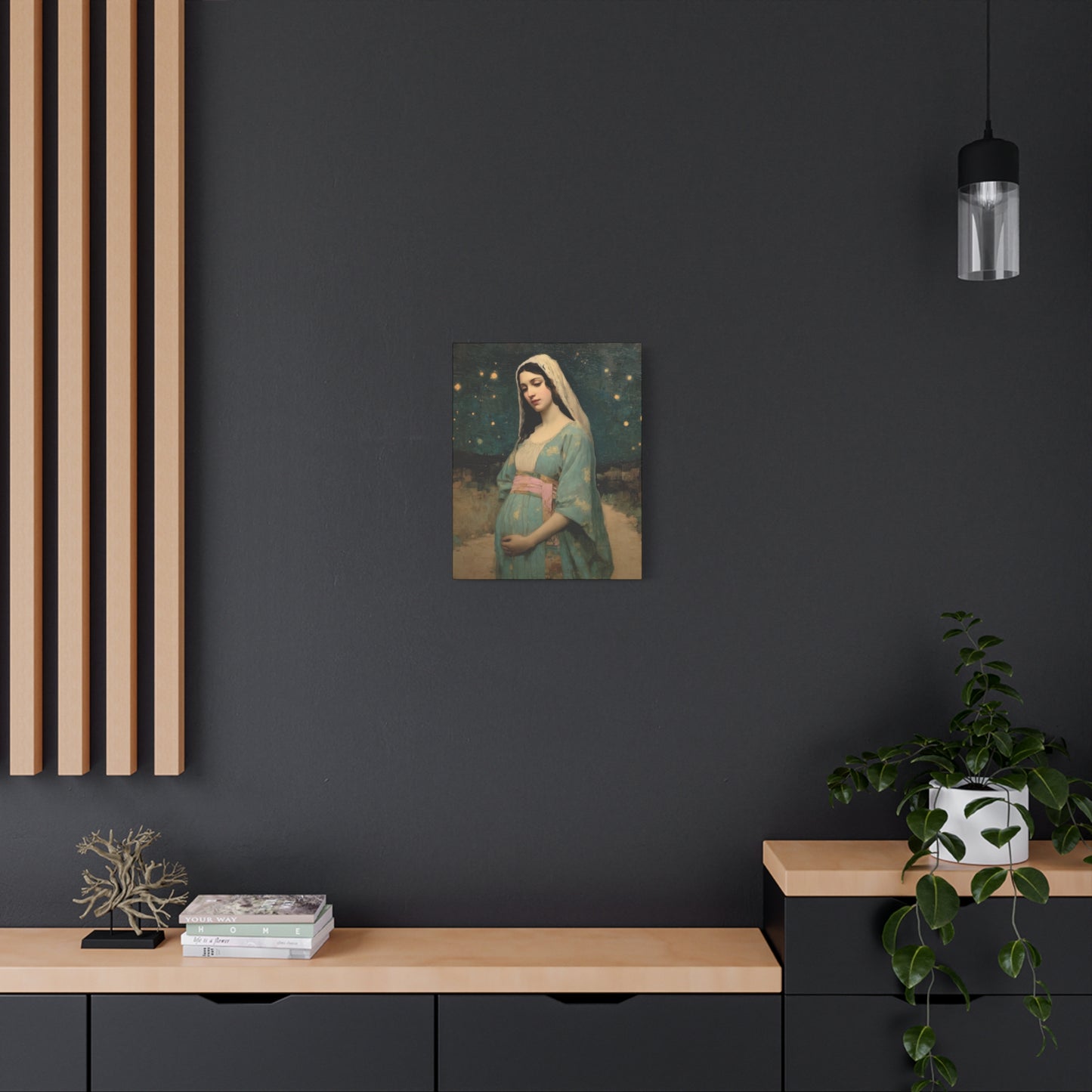 Our Lady of 'O' - Our Lady of Expectation - Mother Mary - Marian Art - Gallery Wrapped Canvas - Print - Catholic Art Print