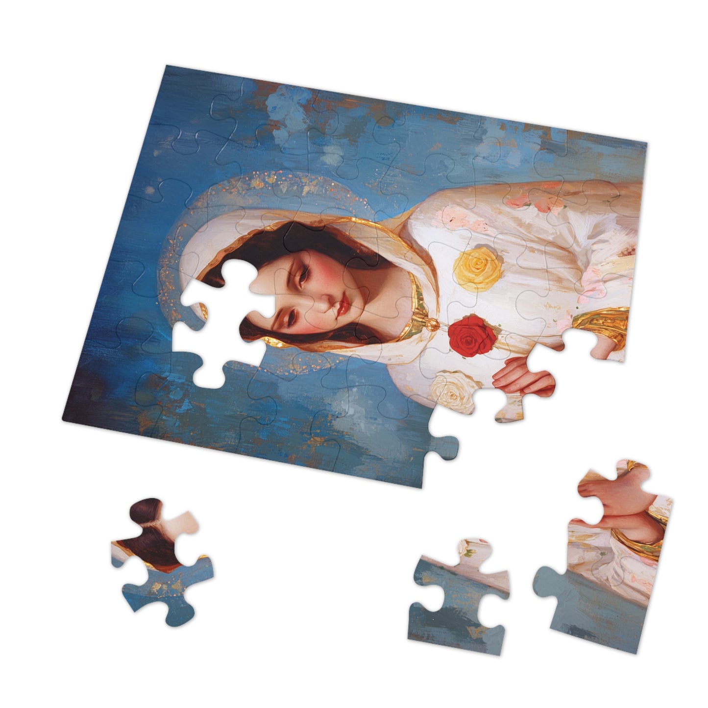 Rosa Mystica - Mystical Rose - Mother Mary - Marian Art - Puzzle - Keepsake Tin - Jigsaw Puzzle (30, 110, 252, 500,1000-Piece)