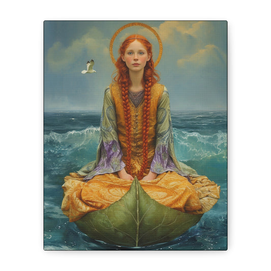 Saint Ia of Cornwall - Museum Wrapped Canvas - Sanctified Souls Print - Religious Art for your Home