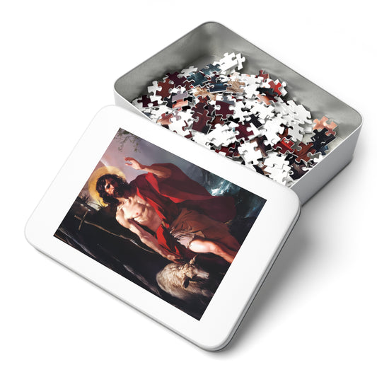 Saint John the Baptist  - Puzzle and Keepsake Tin - Religious Jigsaw Puzzle (30, 110, 252, 500,1000) - Gift for Catholic Families