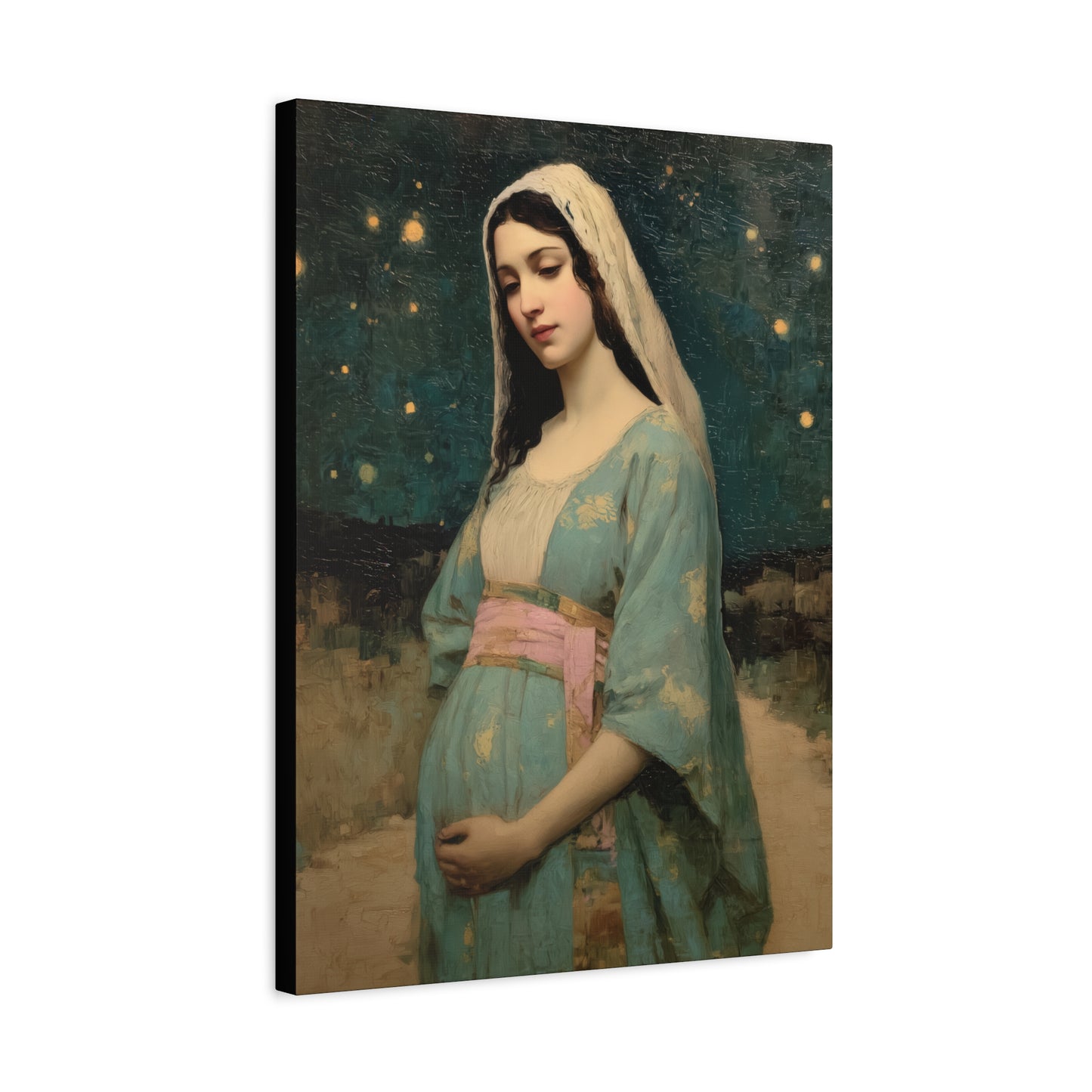 Our Lady of 'O' - Our Lady of Expectation - Mother Mary - Marian Art - Gallery Wrapped Canvas - Print - Catholic Art Print