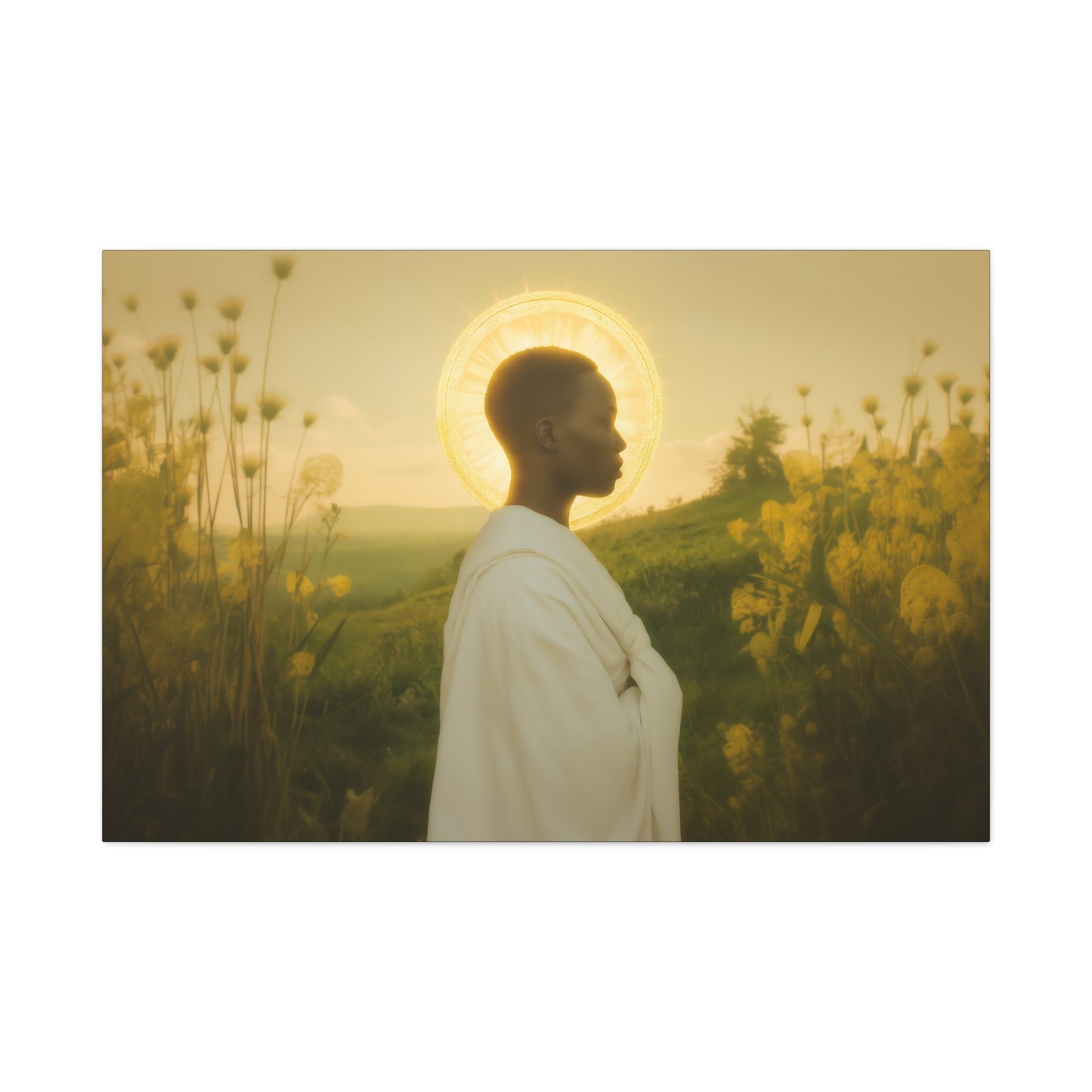 Saint Charles Lwanga -  Museum Wrapped Canvas - Sanctified Souls Print - Religious Art for your Home - Catholic Patron Saint Art
