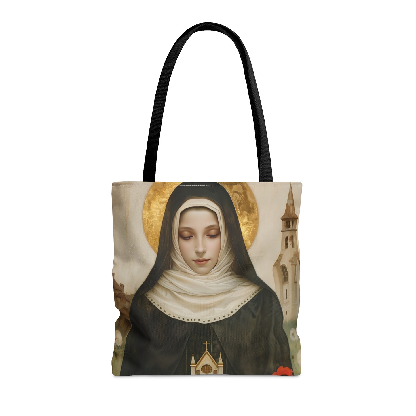 Saint Erentrude Tote Bag - Large Medium Small Faith Art Bag - Catholic Faith Purse - Religious Carry All Reusable Tote Bag