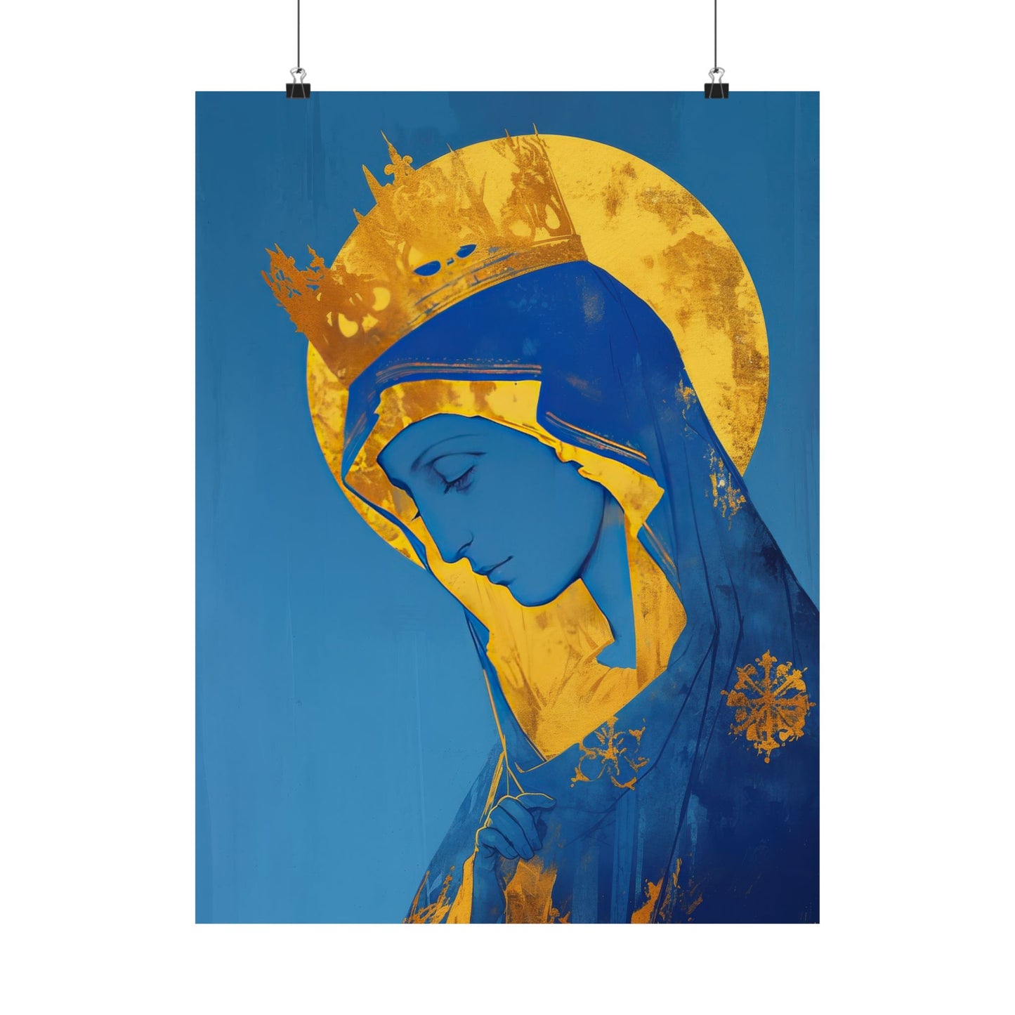 Mother Mary - Light of All Faithful Poster Print - Sanctified Souls Print - Multiple Sizes - Premium Posters - Catholic Art - Virgin Mary