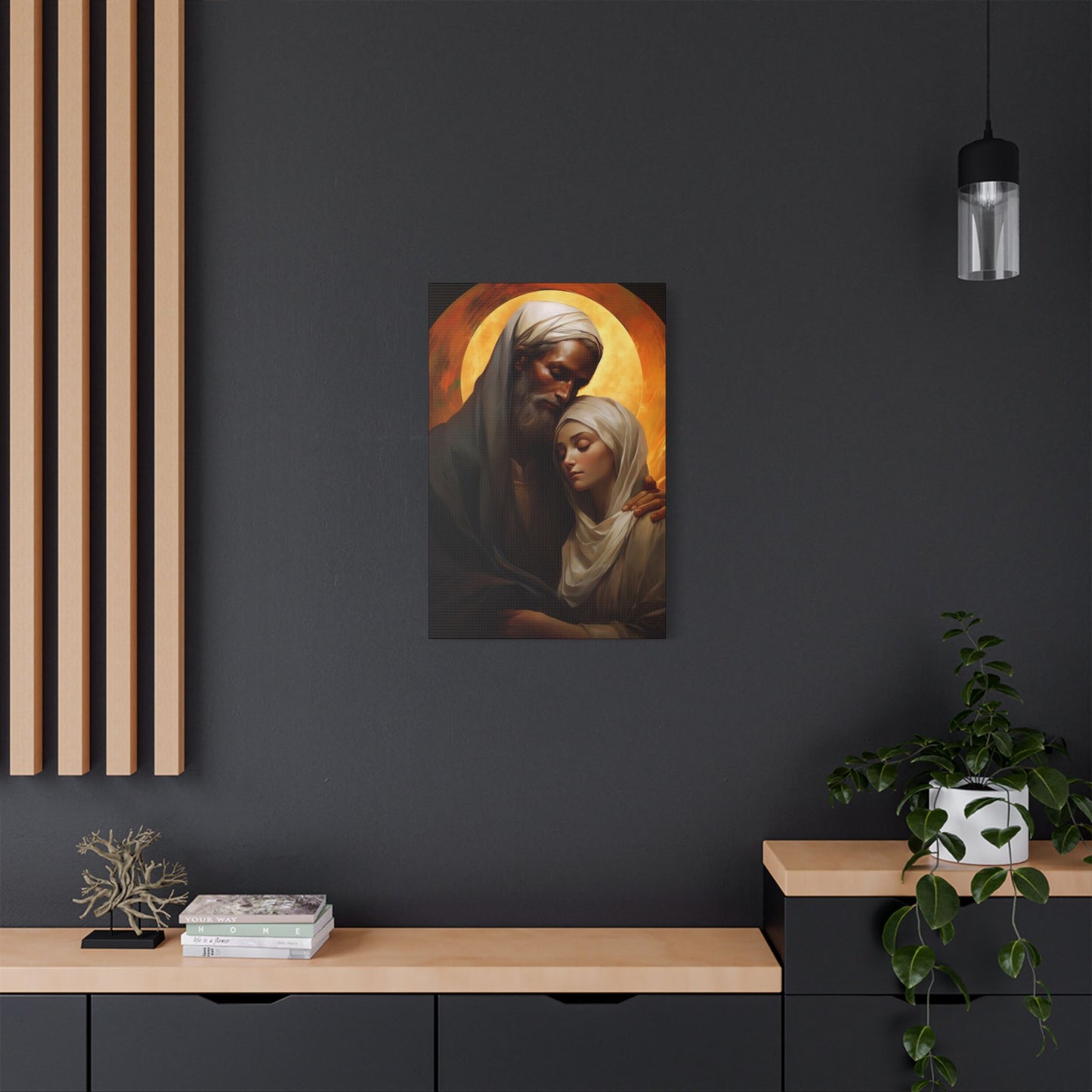 Saint Joachim and Saint Anne Canvas Print - Multiple Sizes - Catholic Home art - Museum Wrapped Canvas - Sanctified Souls Print