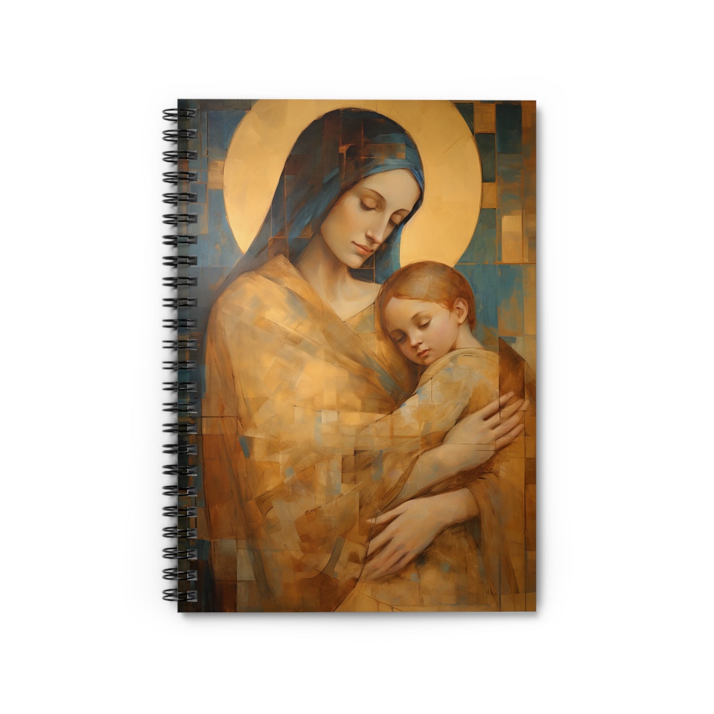 Heavenly Connection - Mary and the Divine Son - Journal - Religious Based Notebook - Spiral Notebook