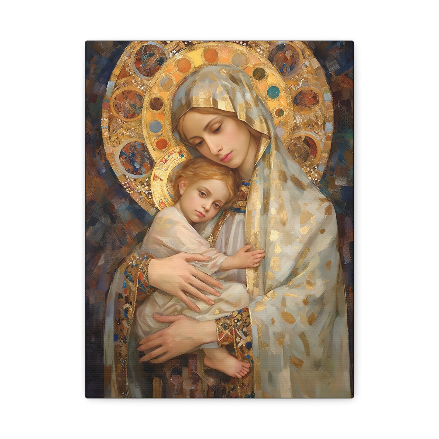Madonna and Child - Gallery Wrapped Canvas - Sanctified Souls Print - Religious Art for your Home - The Virgin Mary and The Christ Child