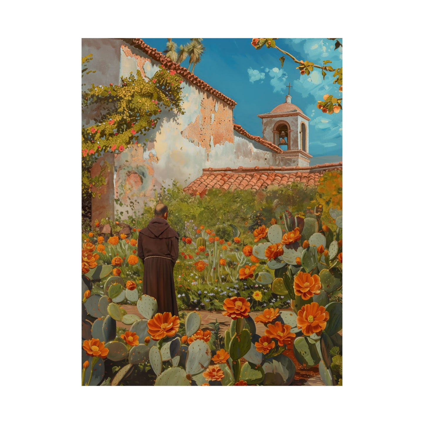 Saint Junípero Serra - Sanctified Souls Print - Multiple Sizes - Premium Matte Vertical Posters - California Santa Barbara Mission