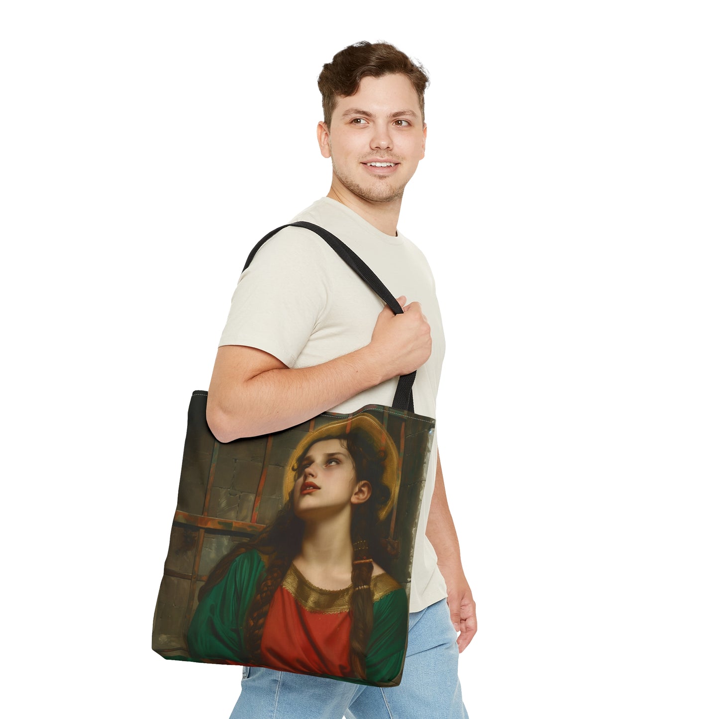 Saint Juliana of Nicomedia Tote Bag - Large Medium Small Faith Art Bag - Catholic Faith Purse - Double Sided - Religious Art Purse