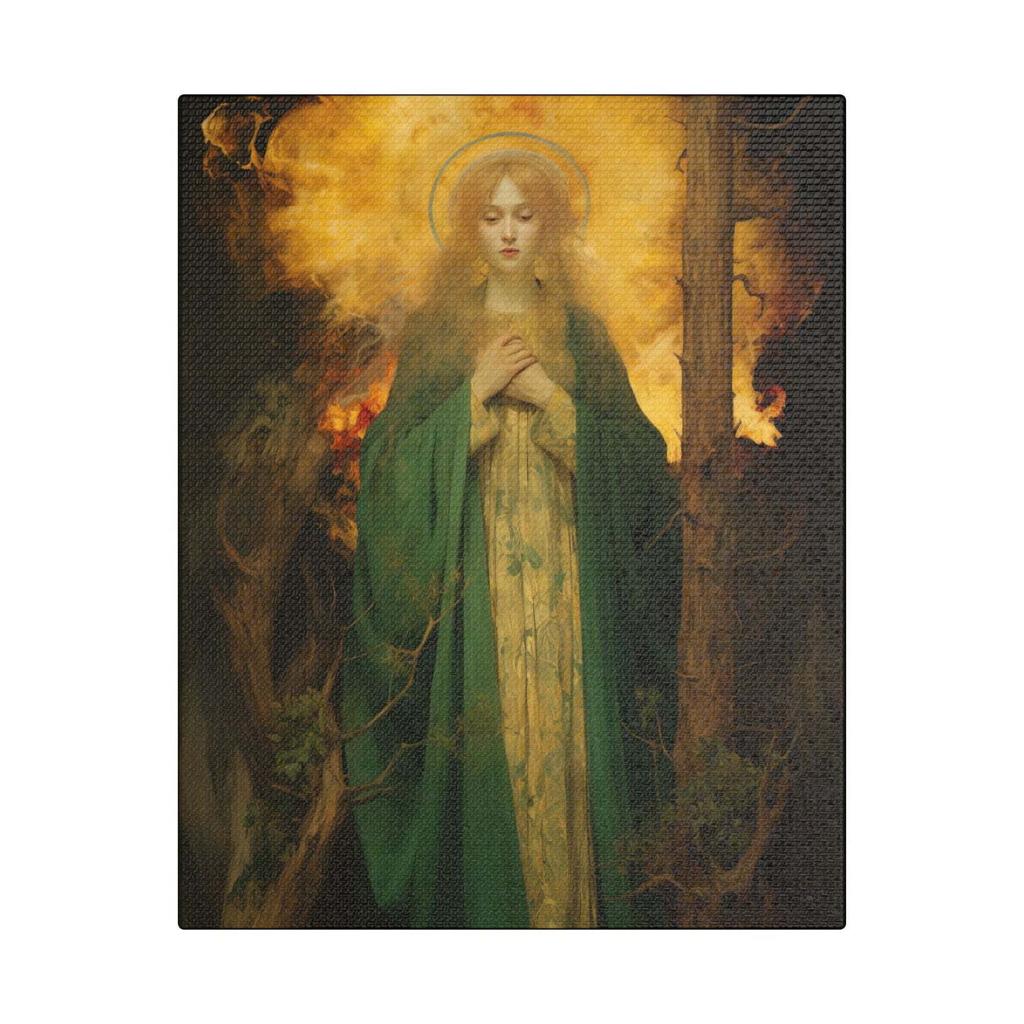 Saint Afra Canvas Print - Multiple Sizes - Catholic Home art - Museum Wrapped Canvas - Sanctified Souls Print