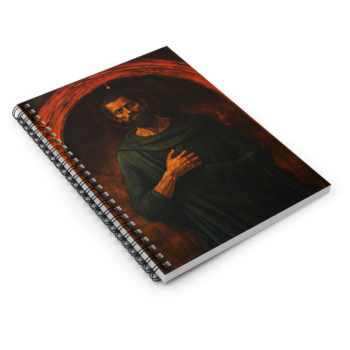 Saint Bartholomew the Apostle Journal - Sanctified Souls Art - Religious Based Notebook - Spiral Notebook - Ruled Line