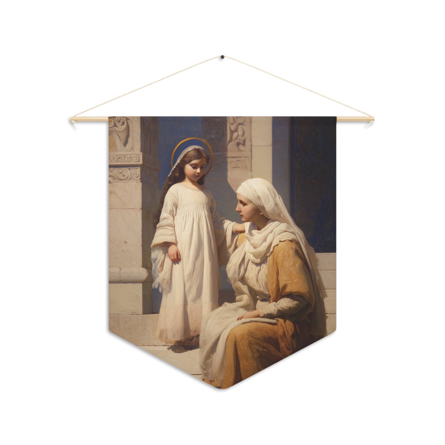 The Feast of the Presentation of the Blessed Mary - Pennant / Banner / Wall Hanging - Prayer room art - Catholic Home - 18" x 21"