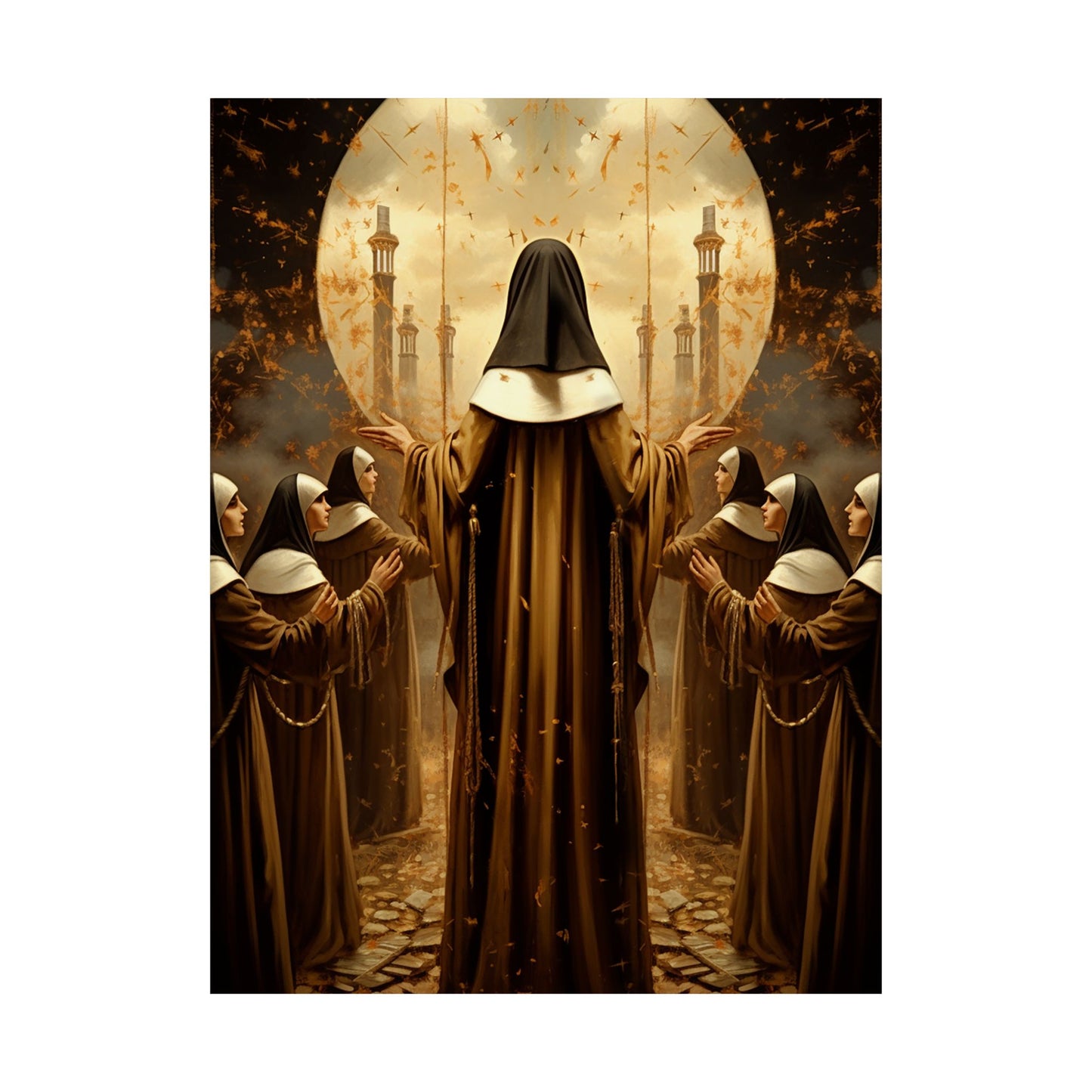 The Blessed Martyrs of Compiègne - Sanctified Souls Print - Multiple Sizes - Premium Matte Vertical Posters