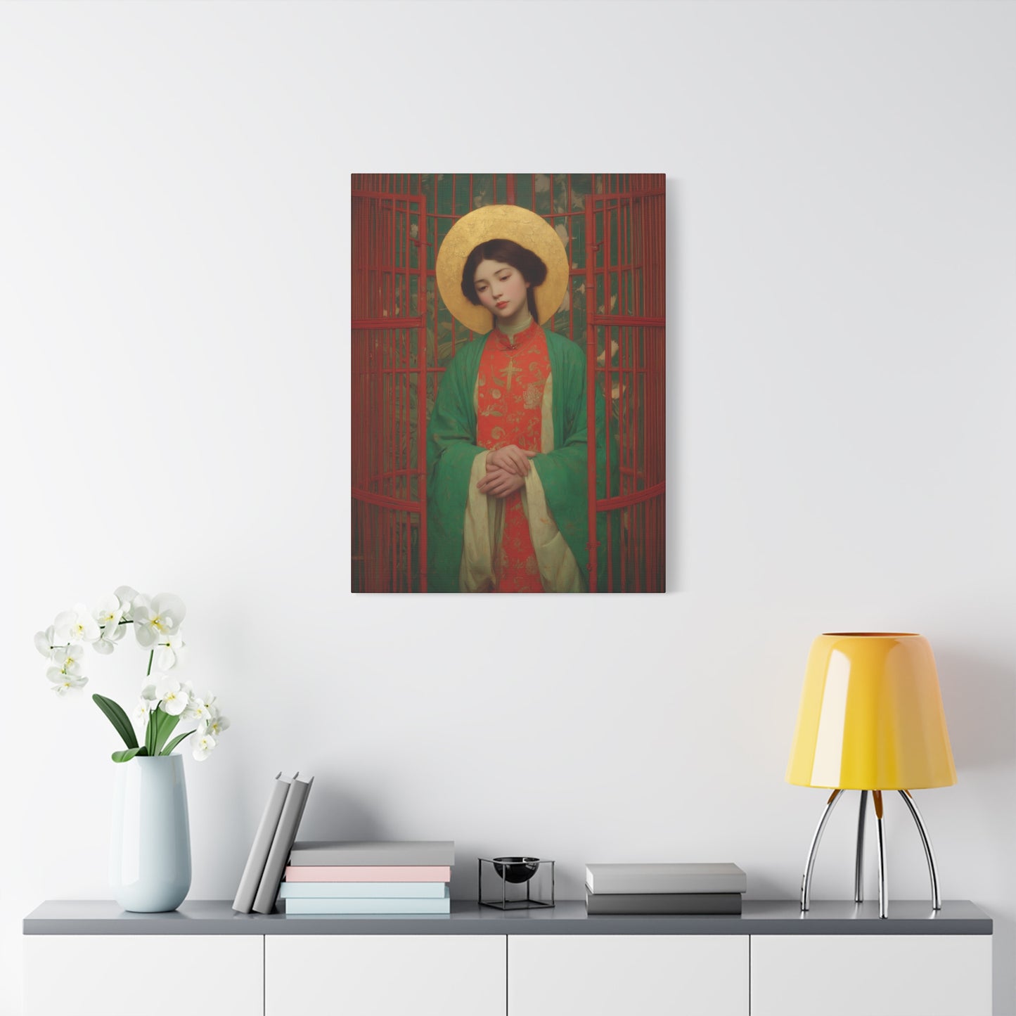 Saint Agnes Tsao Kou Ying -  Museum Wrapped Canvas - Sanctified Souls Print - Religious Art for your Home - Catholic Patron Saint Art