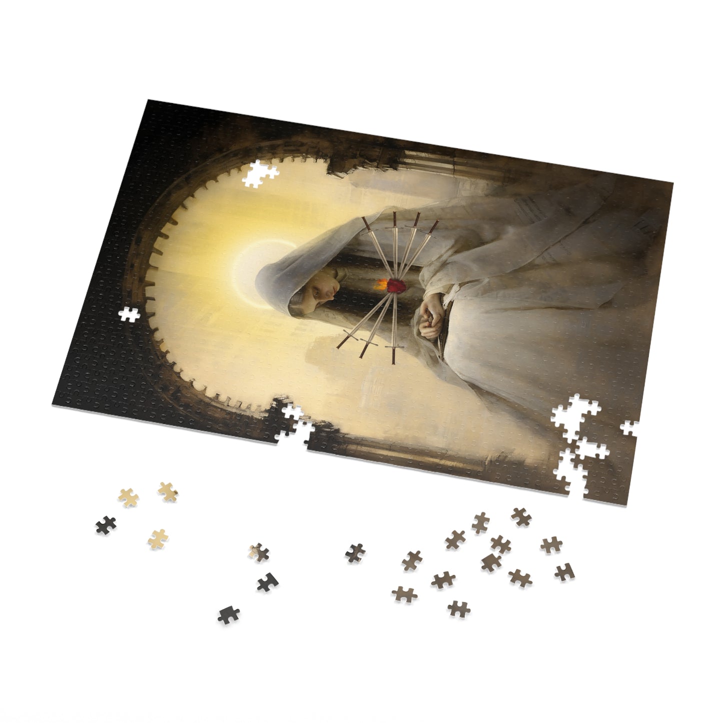 Our Lady of Sorrows Puzzle and Keepsake Tin - Religious Jigsaw Puzzle (30, 110, 252, 500,1000-Piece) - Our Lady of Sorrows