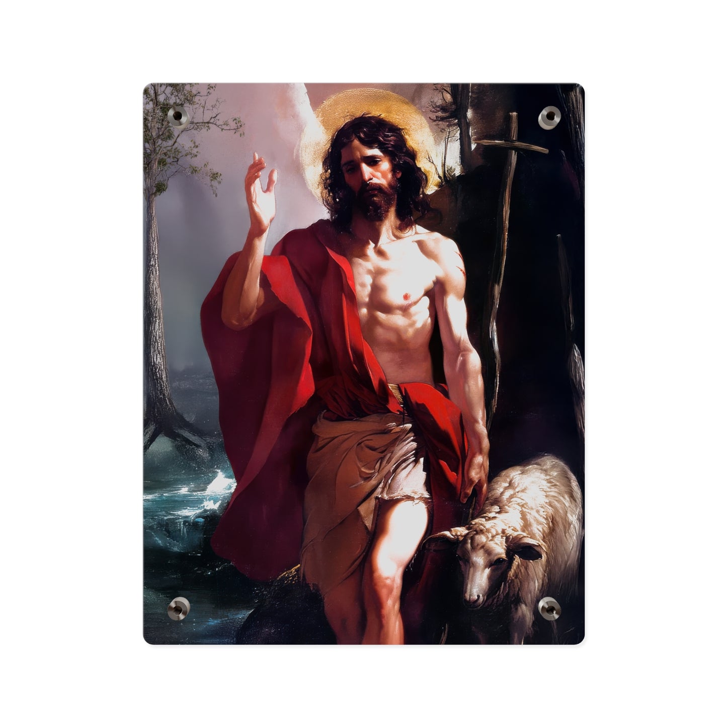 Saint John the Baptist  Wall Art Panel - Ready to Hang Acrylic Print - Catholic Saint Art - Patron Saint Print - No Frame needed