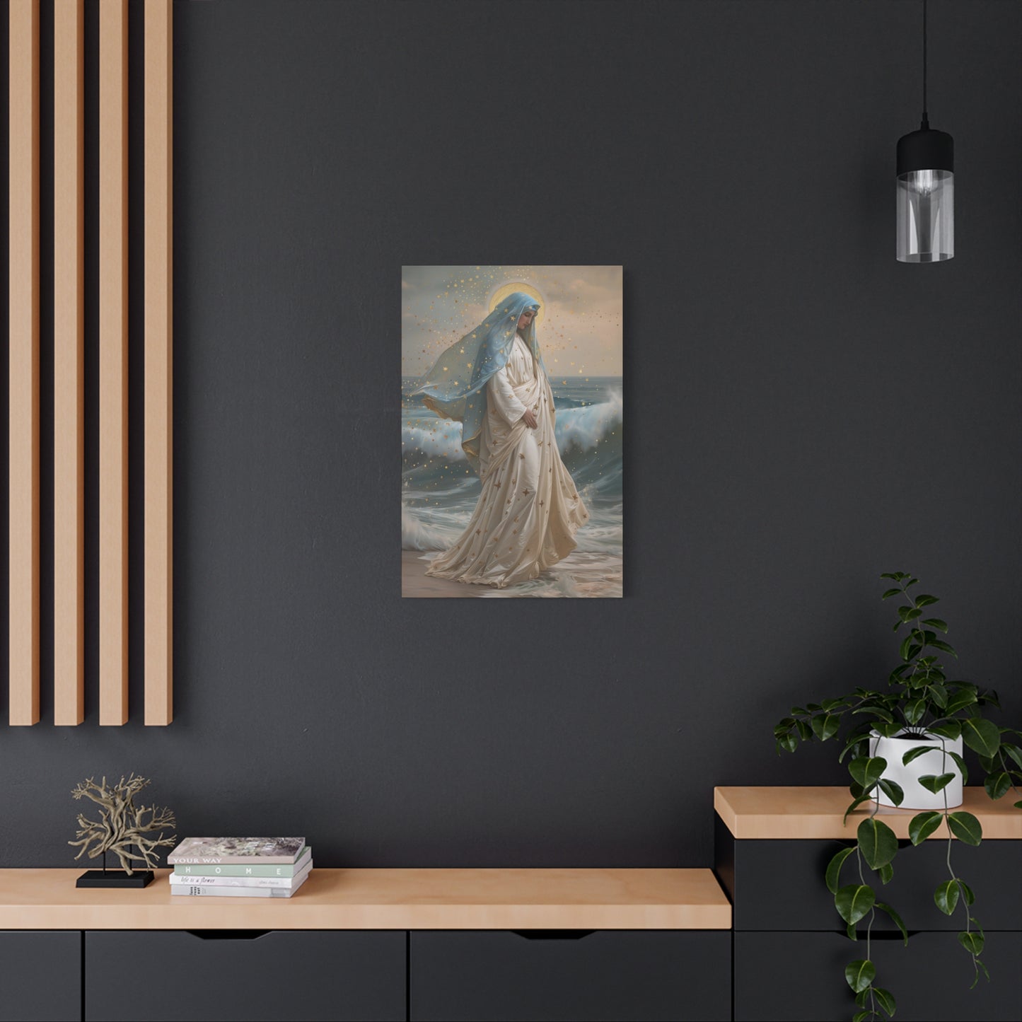 Ocean's Embrace - Devotion to Our Lady - Musseum Wrapped Canvas - Sanctified Souls - Religious Art for your Home - Our Lady Star of the Sea