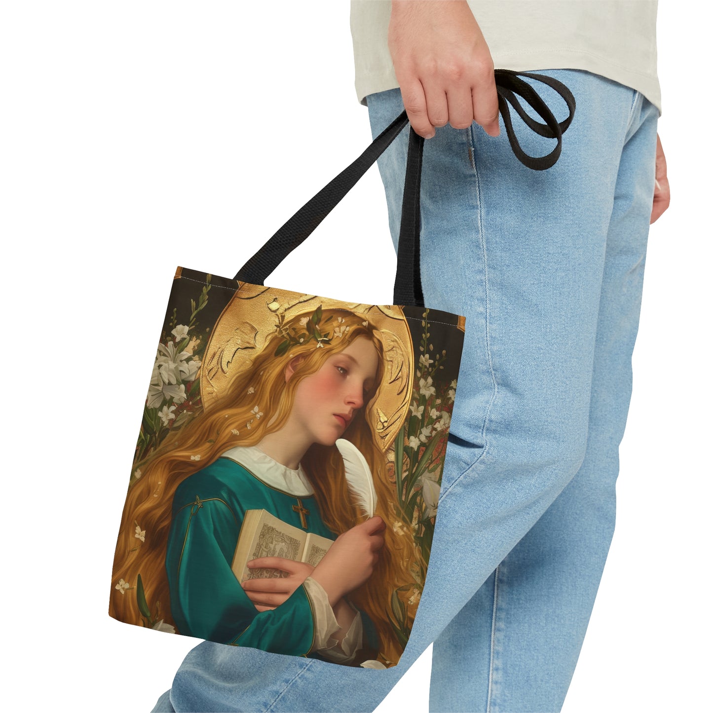 Saint Petronilla Tote Bag - Large Medium Small Faith Art Bag - Catholic Faith Purse - Religious Carry All Reusable Tote Bag