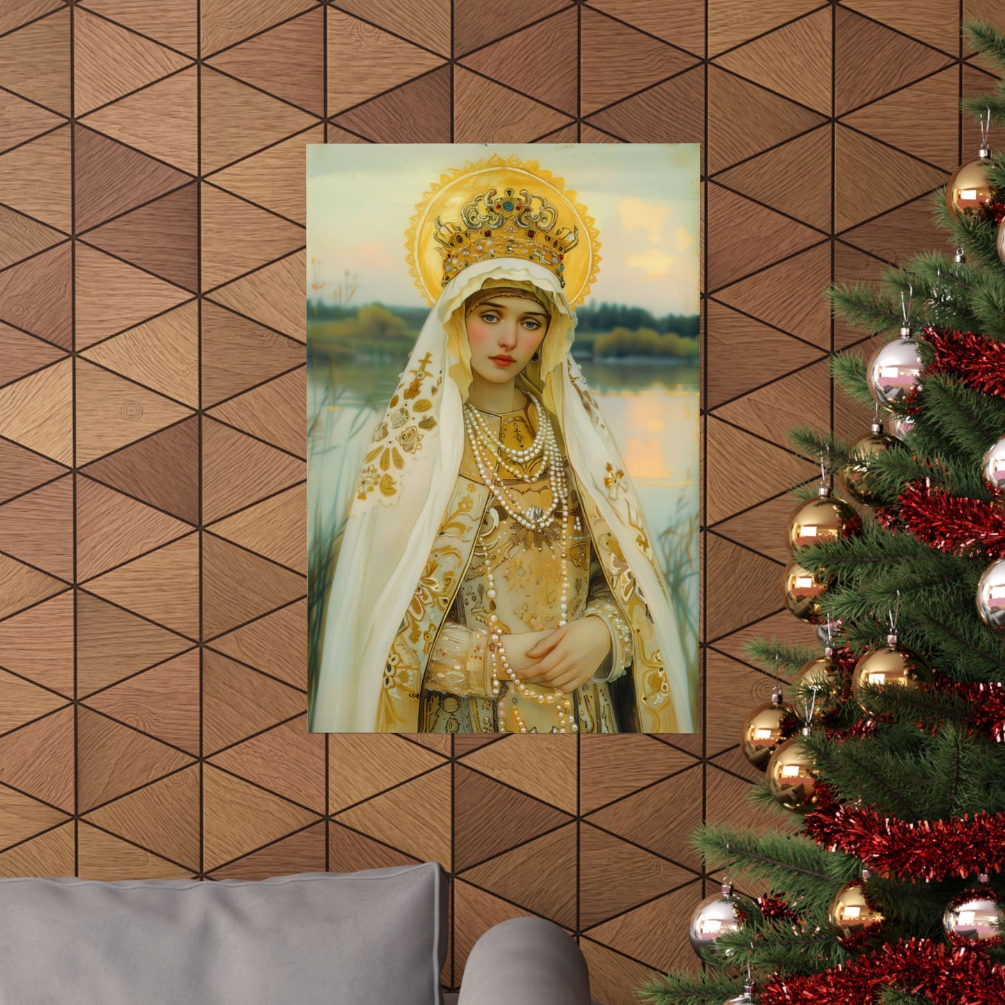 Saint Olga of Kyiv - Sanctified Souls Print - Multiple Sizes - Premium Posters - Catholic Art - Christian painting