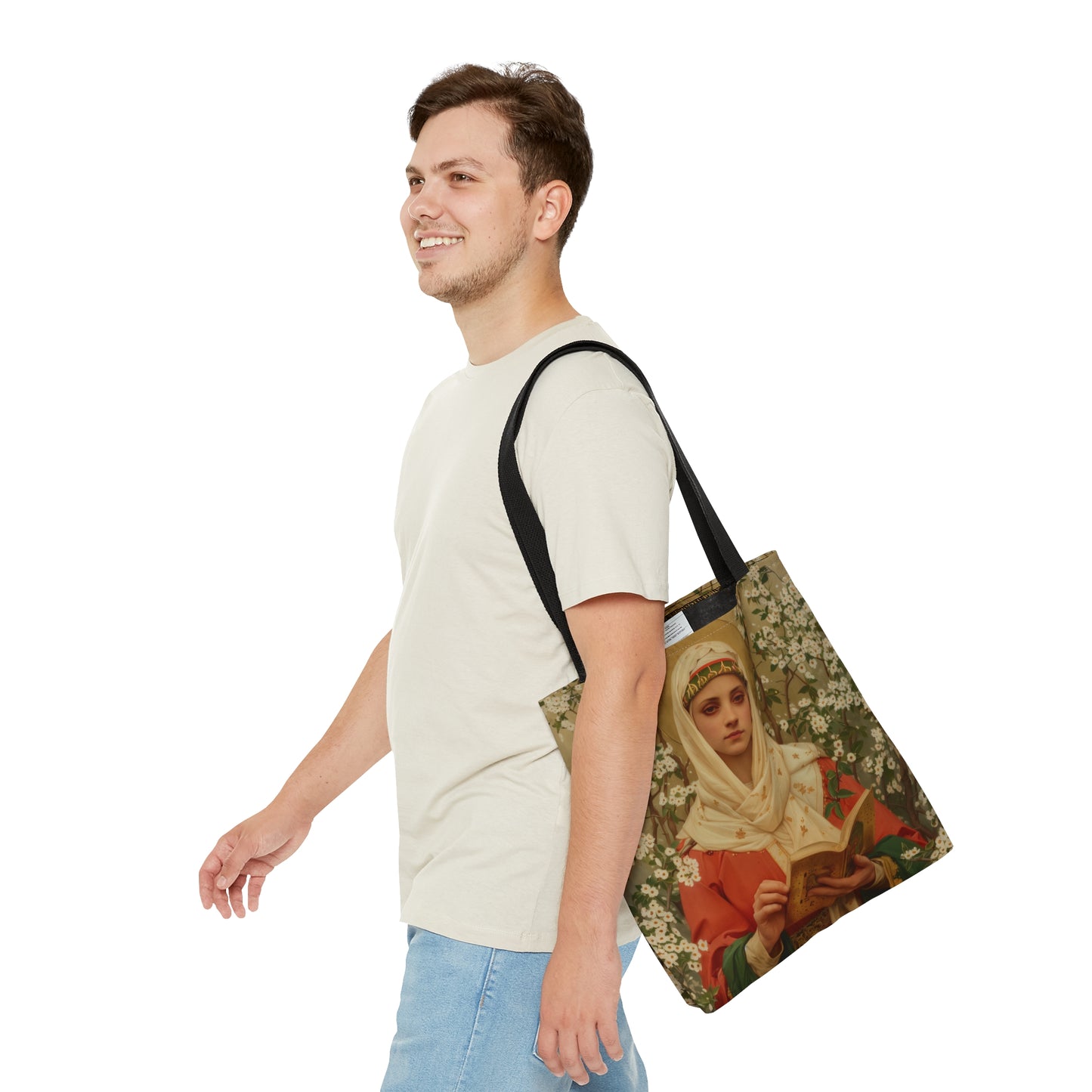 Saint Amelia / Saint Amalberga Tote Bag - Large Medium Small Faith Art Bag - Catholic Faith Purse - Religious Carry All