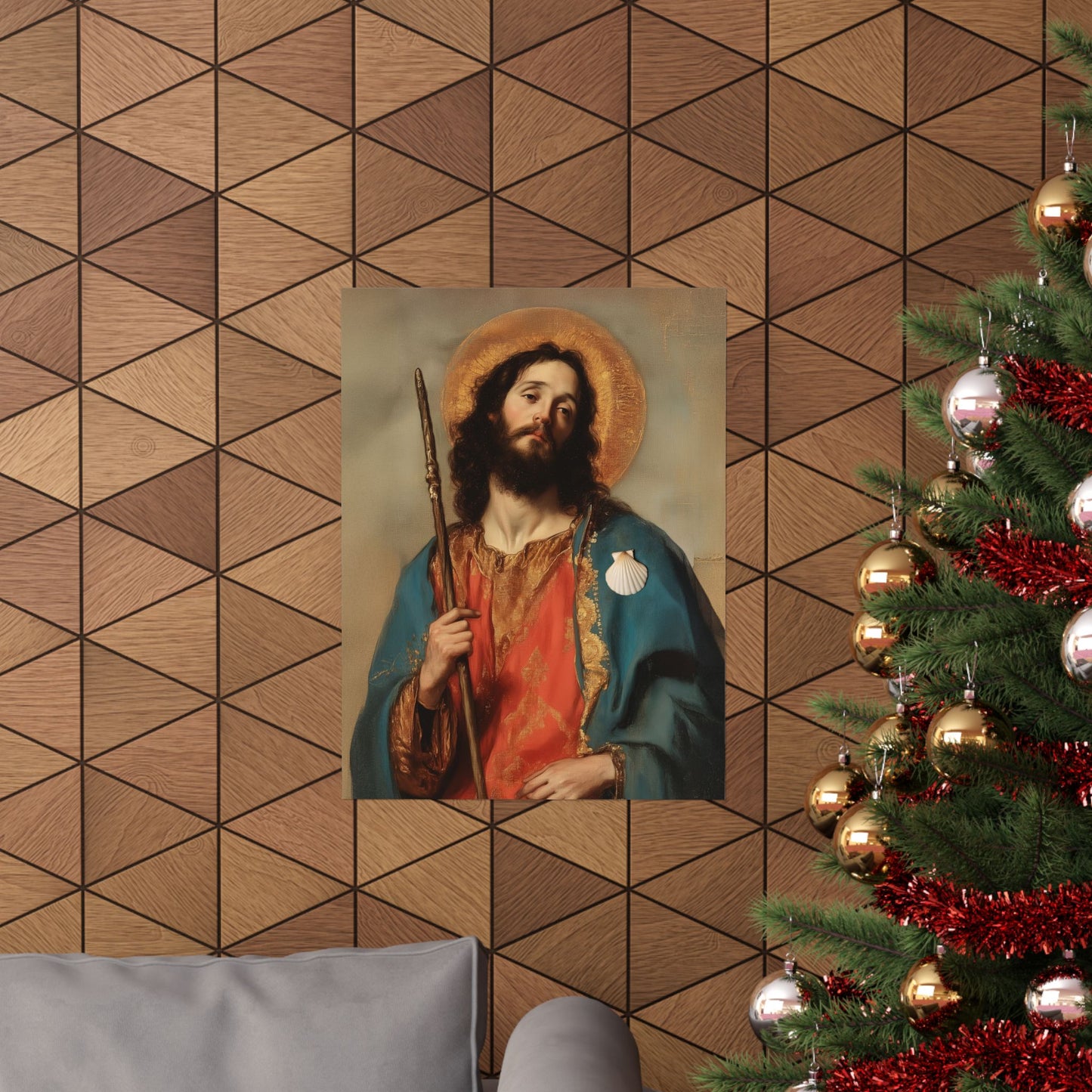 Saint James the Greater - Apostle - Sanctified Souls Print - Multiple Sizes - Premium Posters - Catholic Art - Christian Home Decor Artwork