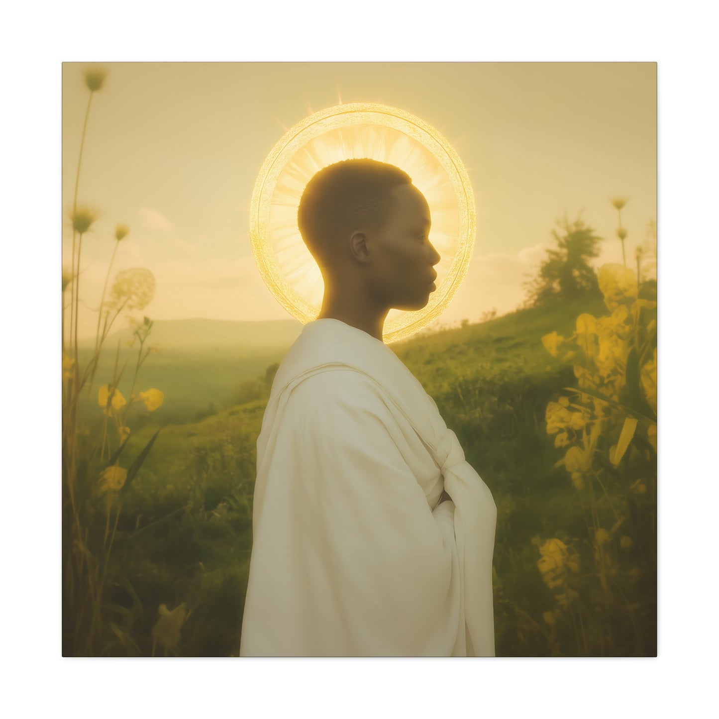 Saint Charles Lwanga -  Museum Wrapped Canvas - Sanctified Souls Print - Religious Art for your Home - Catholic Patron Saint Art