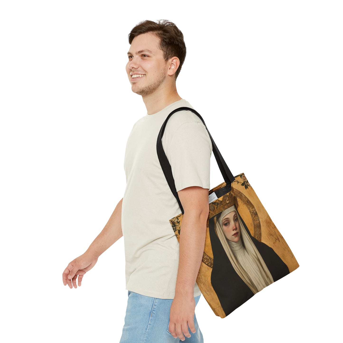 Saint Margaret of Hungary Tote Bag - Purse - Three sizes - Large Medium Small Faith Art Bag - Catholic faith carry-all purse - Double Sided