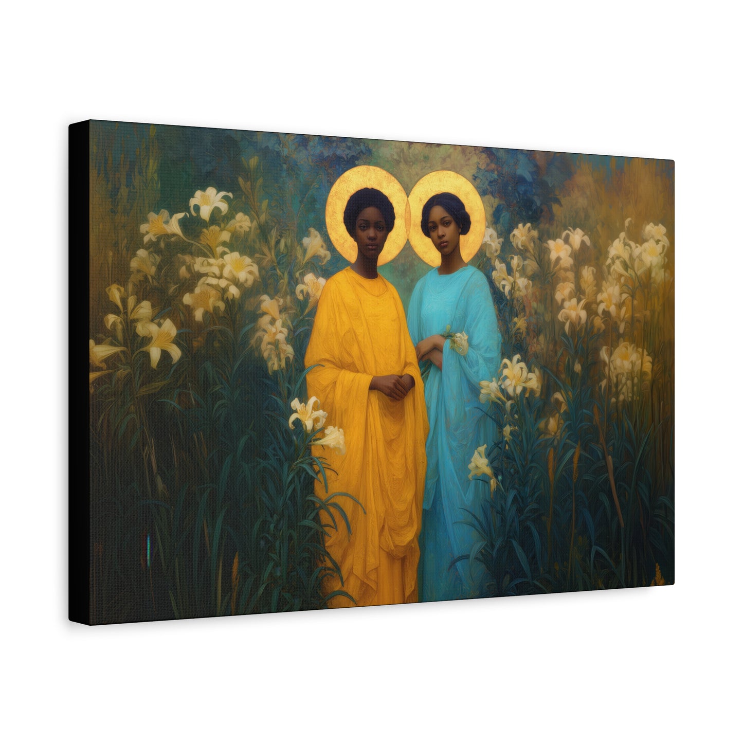Saint Perpetua and Saint Felicity -  Museum Wrapped Canvas - Sanctified Souls Print - Religious Art for your Home - Catholic Saint Art