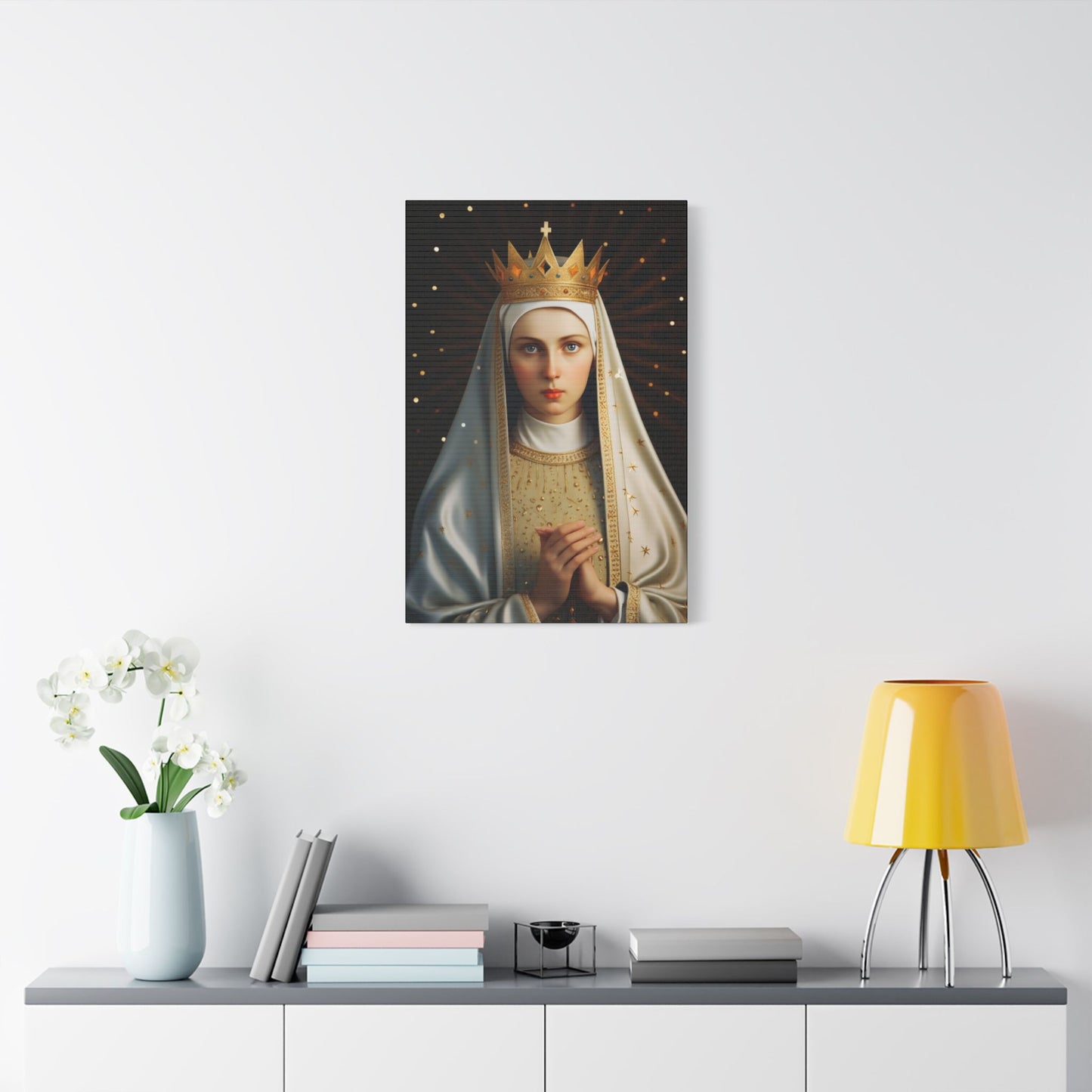 Saint Kinga of Poland Canvas Print - Multiple Sizes - Catholic Home art - Museum Wrapped Canvas - Sanctified Souls Print