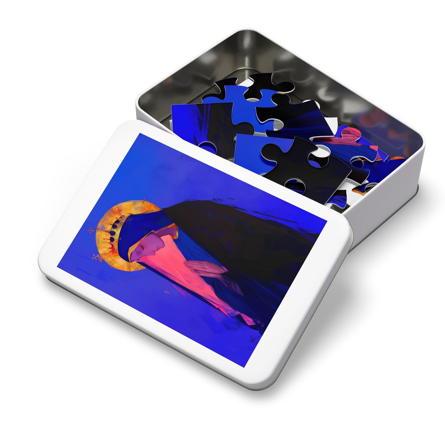 Mary, Mother of God - Blessed Among Women - Puzzle and Keepsake Tin - Religious (30, 110, 252, 500,1000) - Religious Catholic Puzzle Art