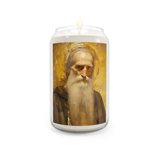 Saint Athanasius the Athonite - Scented Prayer Candle, 13.75oz -  Candle - Catholic Art - prayer room Scented Candle - Religious gift